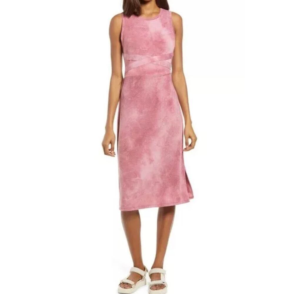 Treasure & Bond TIE DYE MIDI TANK DRESS IN RED TIE DYE Size XXS